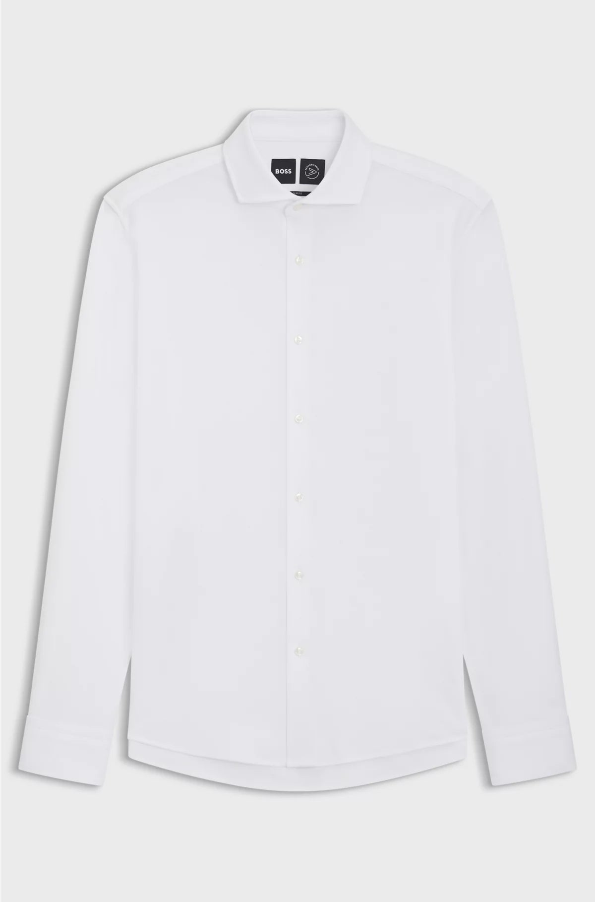 SLIM-FIT SHIRT IN COTTON-PIQUE JERSEY