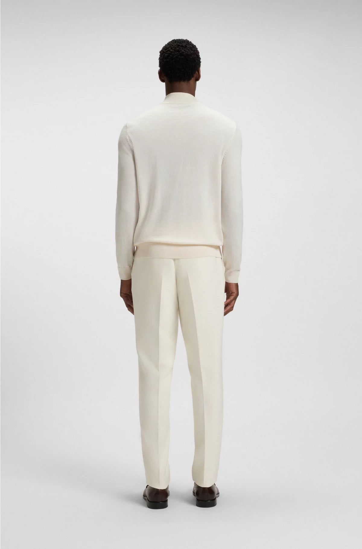 ZIP-NECK SWEATER IN VIRGIN WOOL