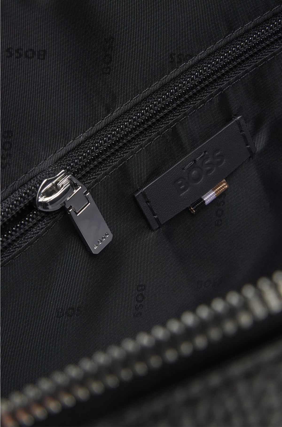 GRAINED ITALIAN-LEATHER DOCUMENT CASE WITH EMBOSSED LOGO