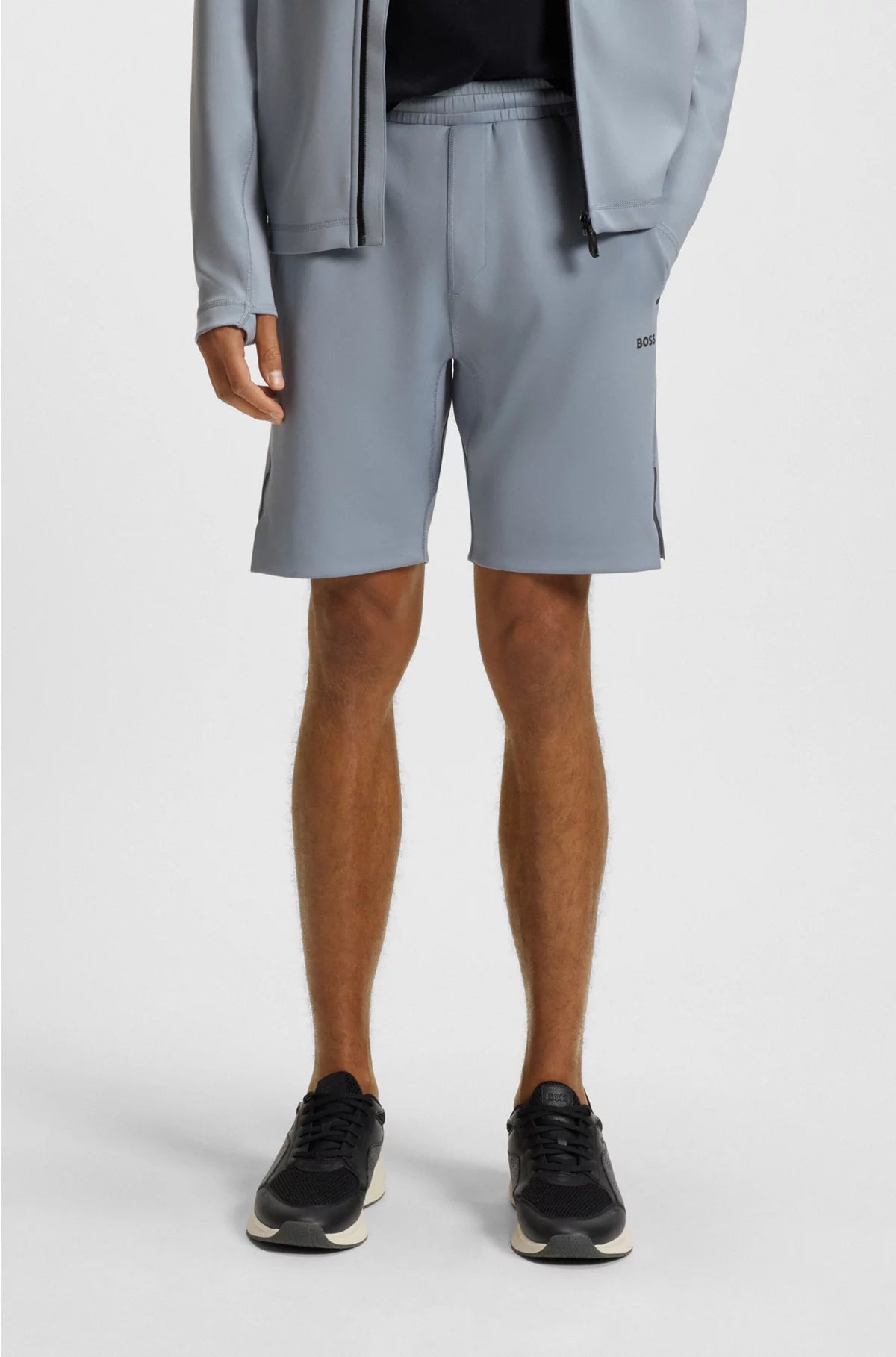 ACTIVE STRETCH SHORTS WITH DECORATIVE REFLECTIVE DETAILS