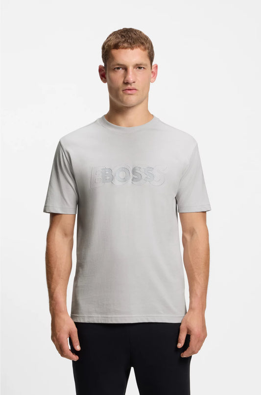 COTTON-JERSEY T-SHIRT WITH DOUBLE LOGO ARTWORK