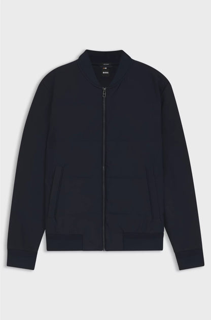 COTTON-BLEND ZIP-UP SWEATSHIRT WITH PADDED FRONT