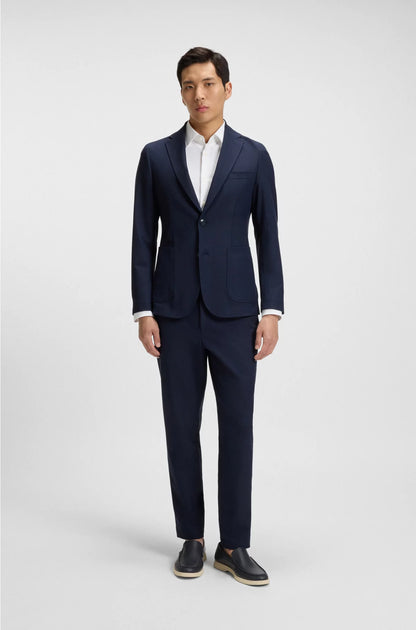 SLIM-FIT SHIRT IN STRUCTURED PERFORMANCE-STRETCH FABRIC