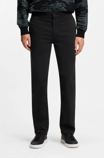 REGULAR-FIT TROUSERS IN STRETCH-COTTON SATIN