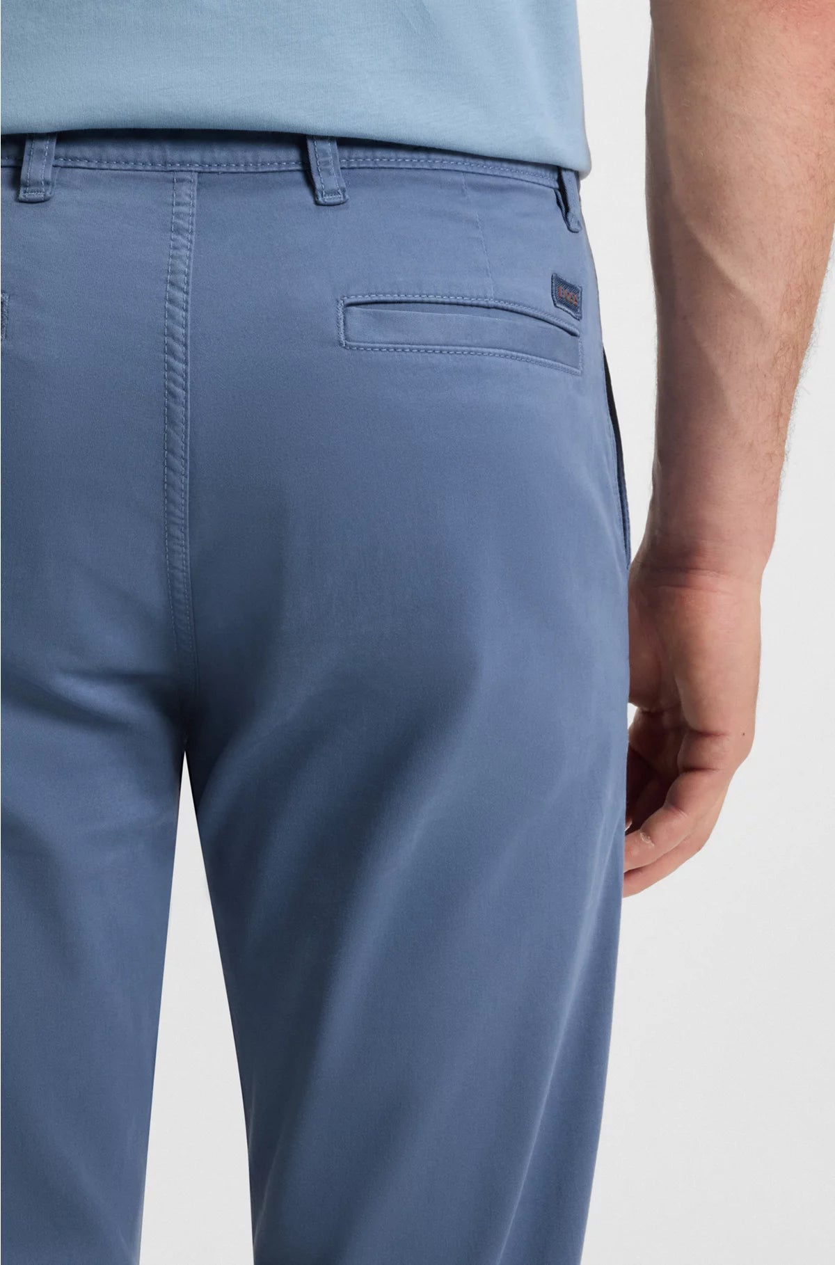 REGULAR-FIT TROUSERS IN STRETCH-COTTON SATIN
