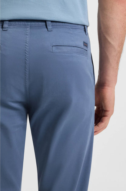 REGULAR-FIT TROUSERS IN STRETCH-COTTON SATIN