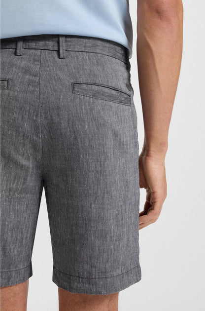 REGULAR-FIT SHORTS IN A LINEN BLEND WITH DRAWCORD