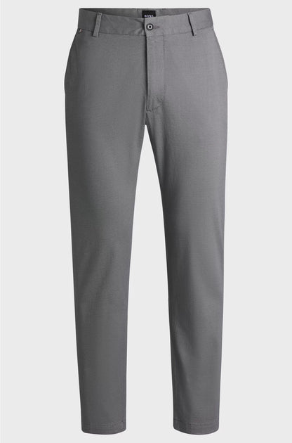 REGULAR-FIT TROUSERS IN PRINTED STRETCH COTTON