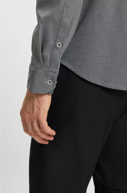 REGULAR-FIT SHIRT IN CREASE-RESISTANT COTTON JERSEY