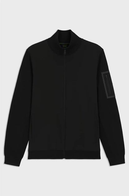 THERMOREGULATING HYBRID JACKET WITH ZIPPED SLEEVE POCKET