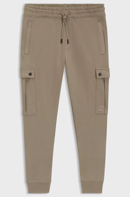RELAXED-FIT COTTON-TERRY TRACKSUIT BOTTOMS WITH CARGO POCKETS
