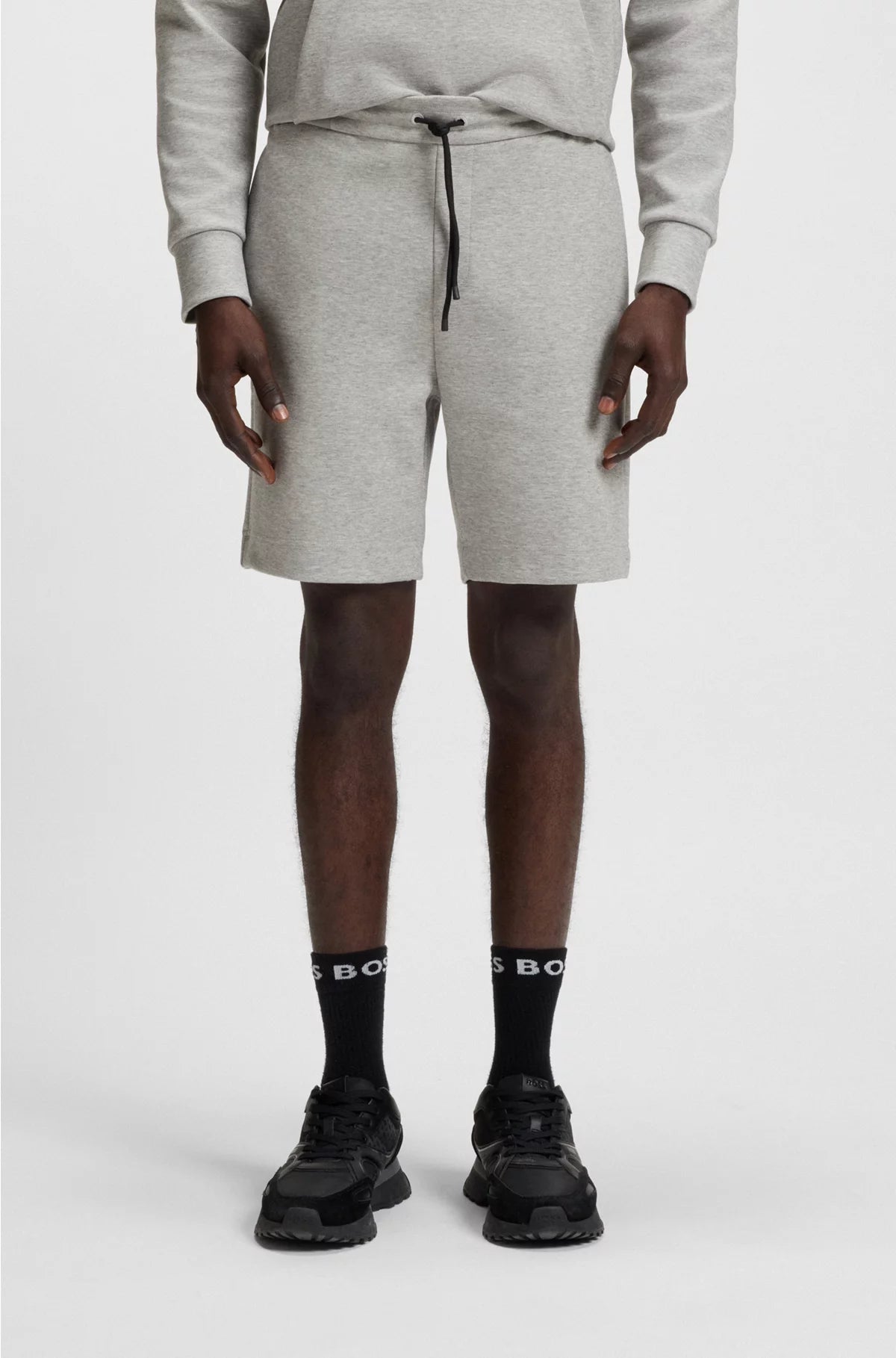 COTTON-BLEND SHORTS WITH STRIPE DETAILS