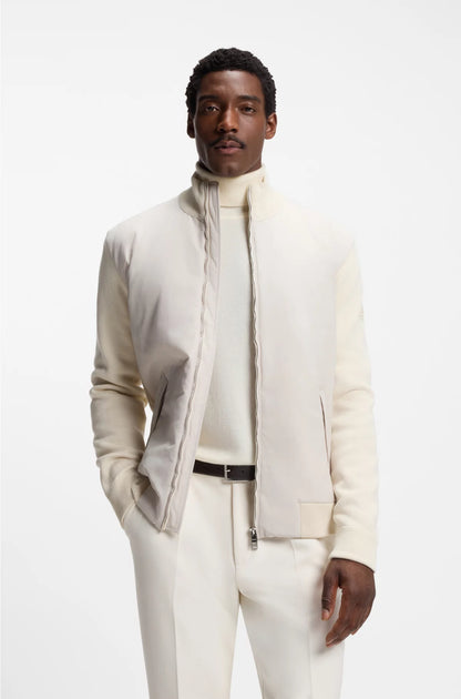 REGULAR-FIT HYBRID JACKET WITH DOUBLE B MONOGRAM