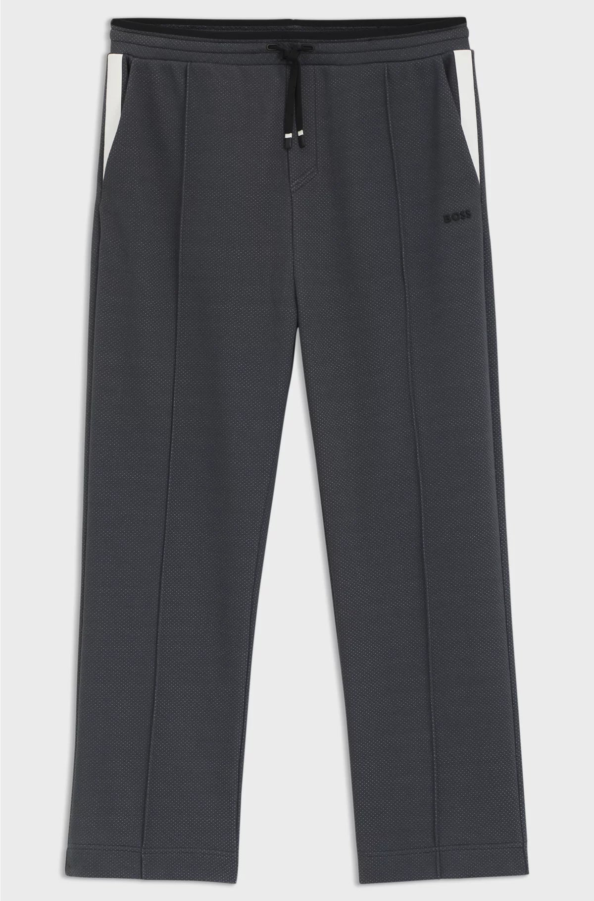 RELAXED-FIT TRACKSUIT BOTTOMS IN QUILTED JACQUARD