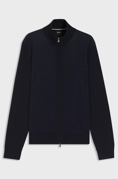 ZIP-UP CARDIGAN IN VIRGIN WOOL