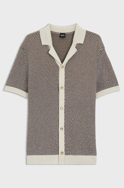 REGULAR-FIT KNIT CARDIGAN IN COTTON