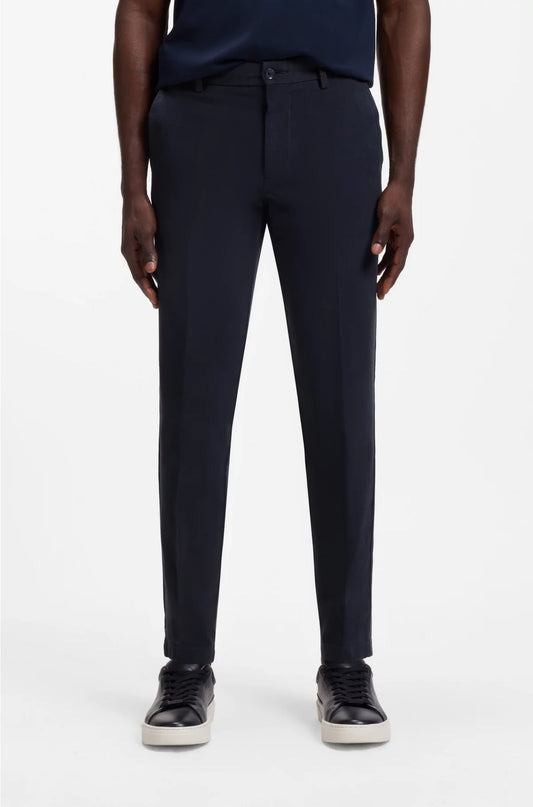 SLIM-FIT TROUSERS IN STRUCTURED STRETCH COTTON