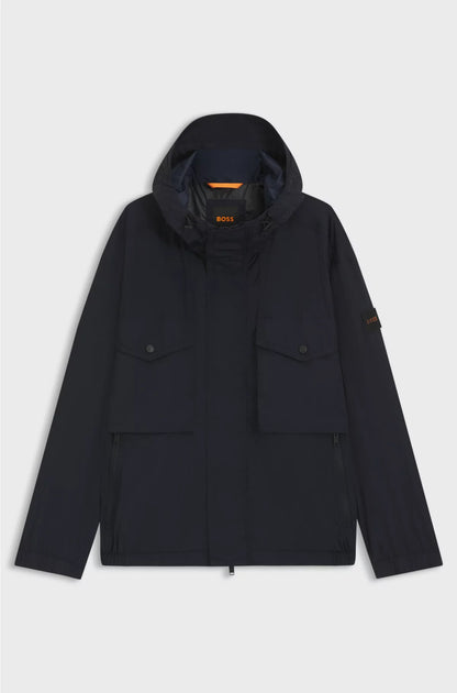 WATER-REPELLENT JACKET WITH HOOD VISOR