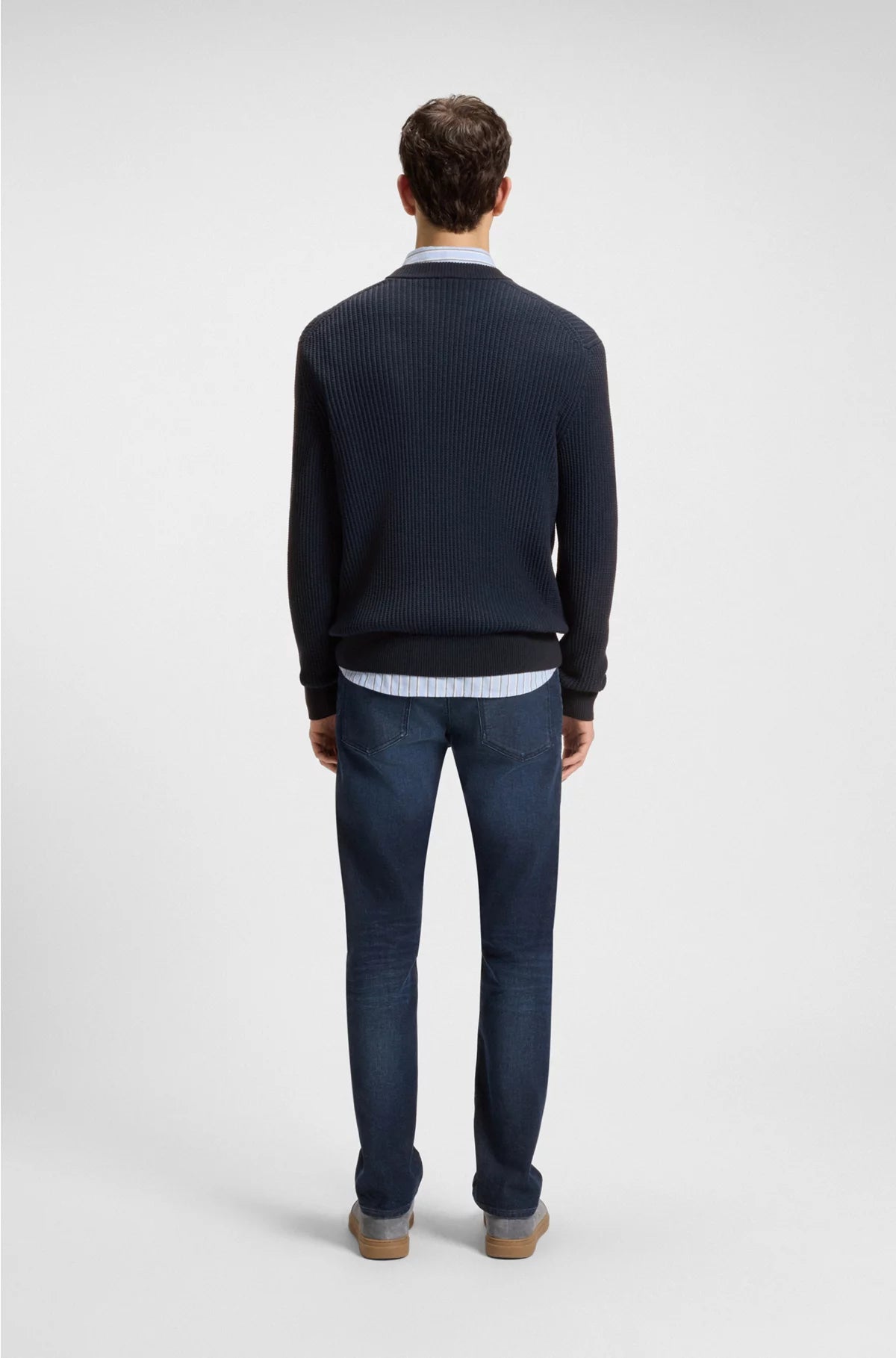 COTTON-BLEND SWEATER WITH 3D KNITTED STRUCTURE
