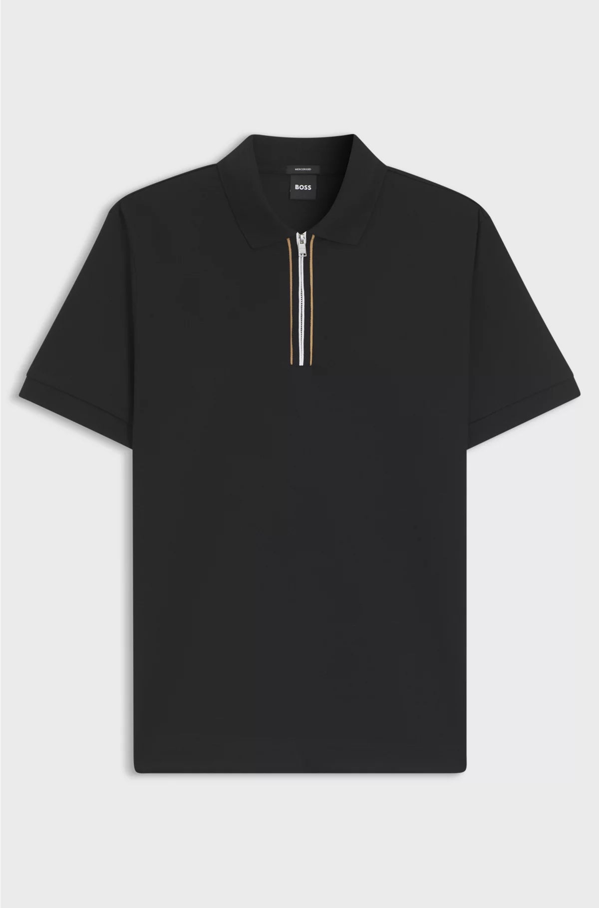 MERCERISED-COTTON POLO SHIRT WITH ZIP PLACKET
