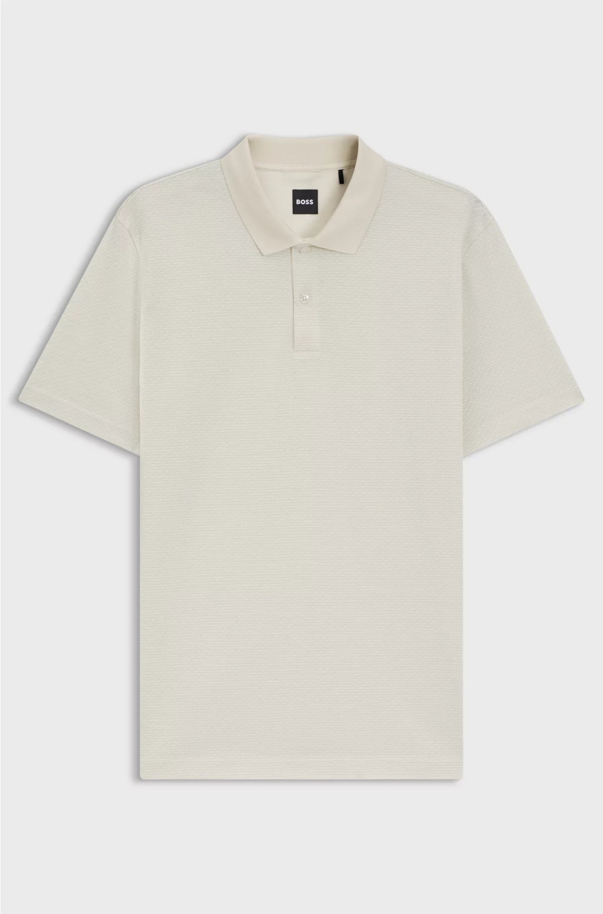 MERCERISED-COTTON POLO SHIRT WITH GEOMETRIC JACQUARD