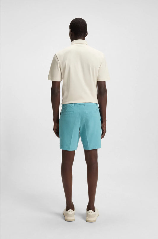 SLIM-FIT SHORTS IN STRUCTURED STRETCH COTTON