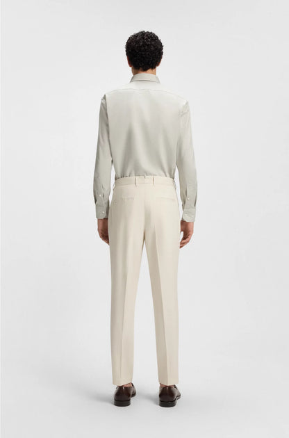 MACHINE-WASHABLE TAPERED-FIT TROUSERS IN STRETCH FABRIC
