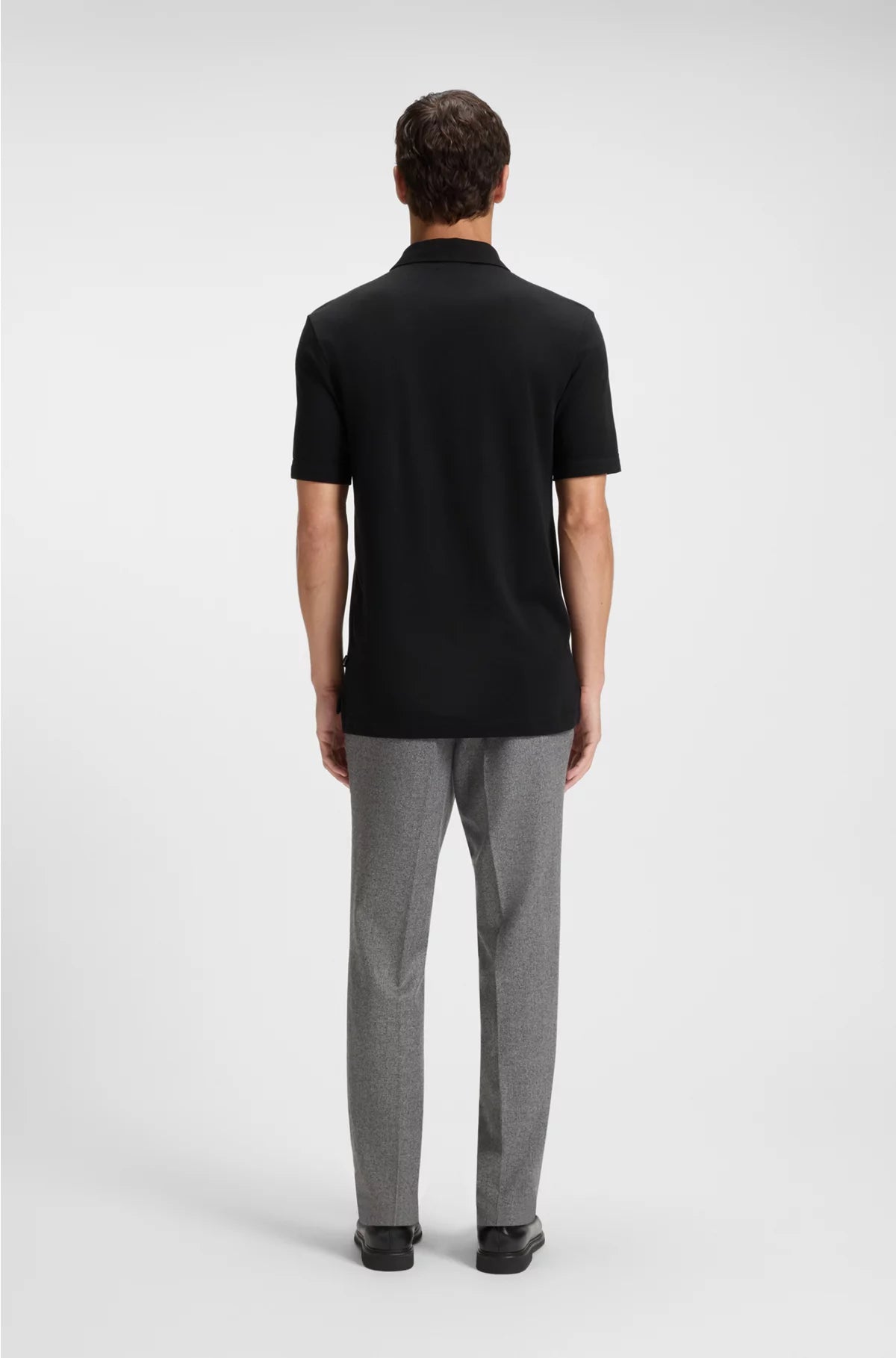 ZIP-NECK POLO SHIRT WITH PIQUE WEAVE