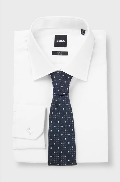 SILK-BLEND TIE WITH MICRO DOUBLE B MONOGRAMS