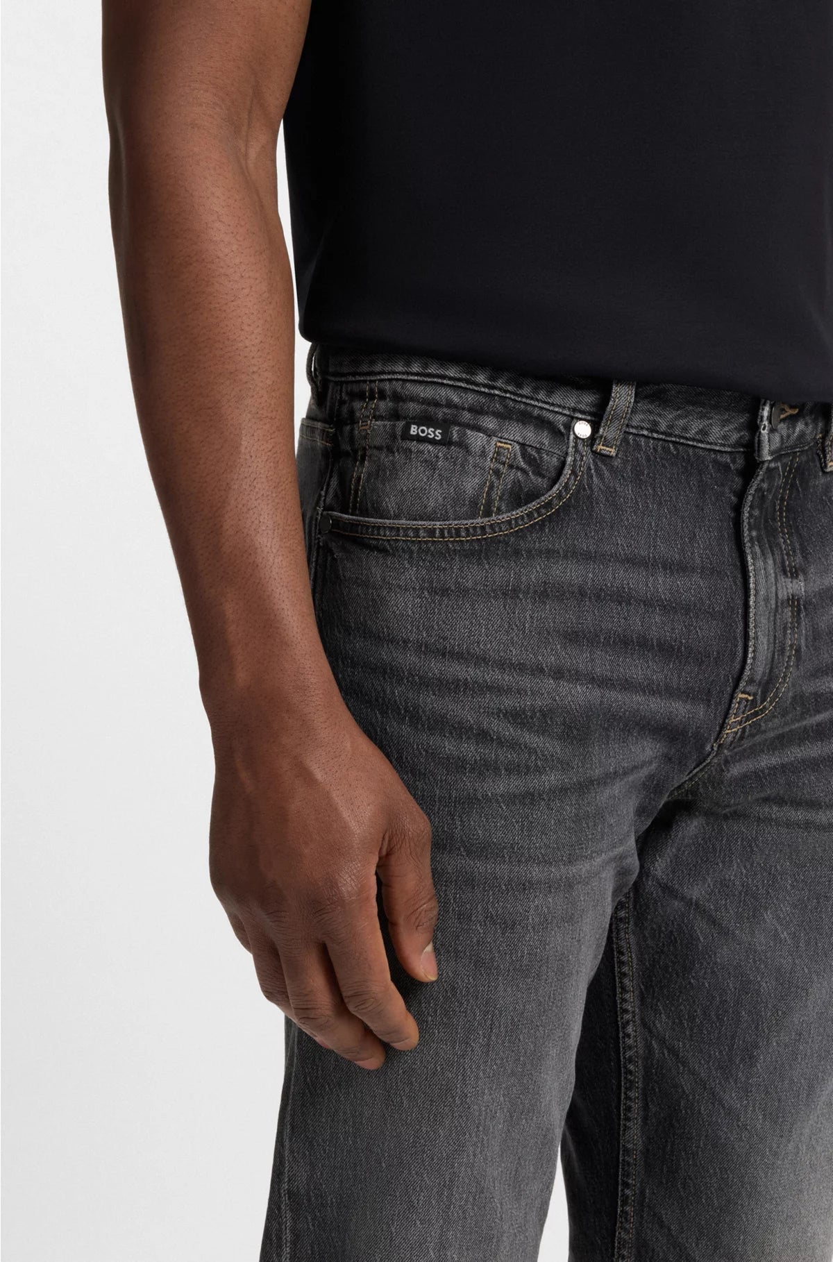 MAINE REGULAR-FIT JEANS IN GREY COMFORT-STRETCH DENIM