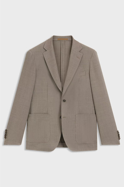 SLIM-FIT BLAZER IN VIRGIN WOOL AND SILK