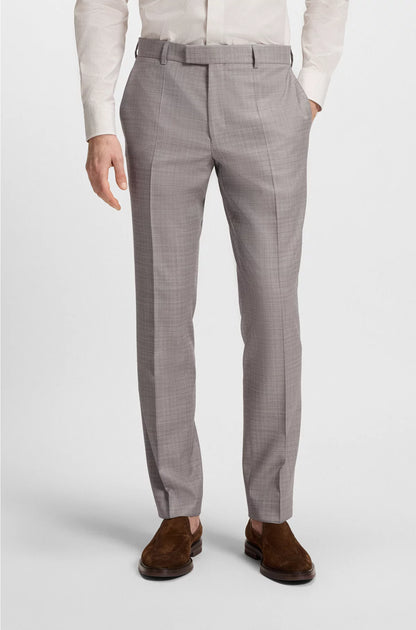 REGULAR-FIT SUIT IN CHECKED VIRGIN WOOL