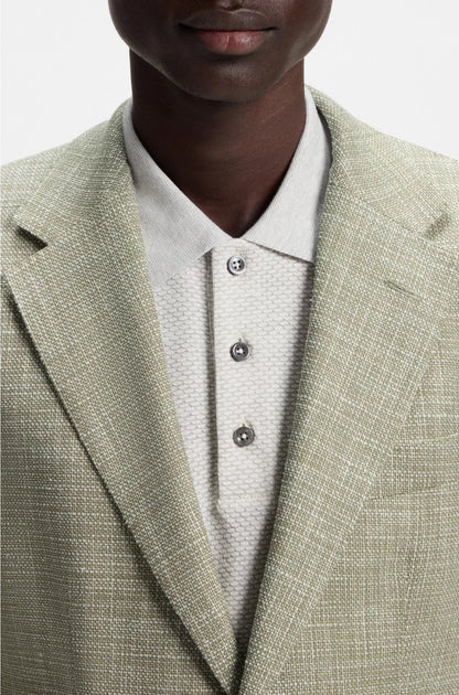 REGULAR-FIT BLAZER WITH MICRO PATTERN