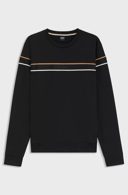 COTTON-TERRY SWEATSHIRT WITH SIGNATURE STRIPE