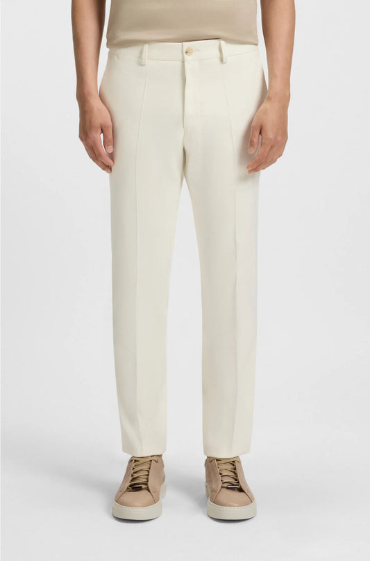 SLIM-FIT TROUSERS IN STRETCH DOUBLE-FACED FABRIC