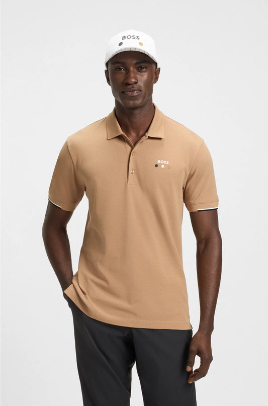 ACTIVE PADDY MERCERISED-COTTON POLO SHIRT WITH GRID TRIMS