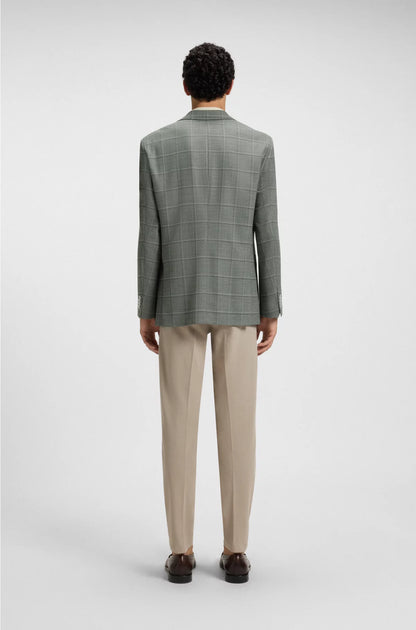 REGULAR-FIT BLAZER IN A CHECKED WOOL BLEND