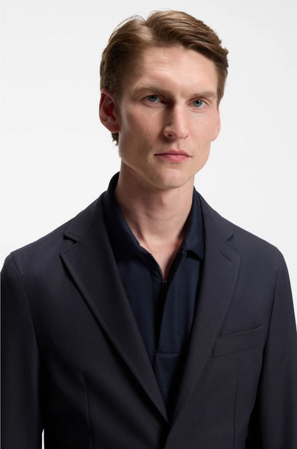 SLIM-FIT JACKET IN MACHINE-WASHABLE STRETCH FABRIC