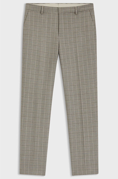 RELAXED-FIT TROUSERS IN CHECKED STRETCH FABRIC