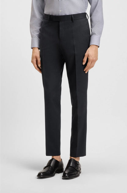 SLIM-FIT SUIT IN VIRGIN WOOL, COTTON AND STRETCH