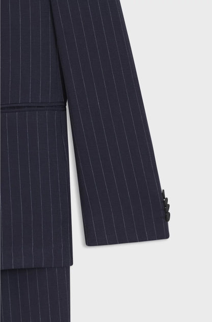 SLIM-FIT SUIT WITH VERTICAL STRIPE