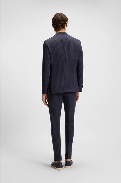 SLIM-FIT SUIT WITH VERTICAL STRIPE