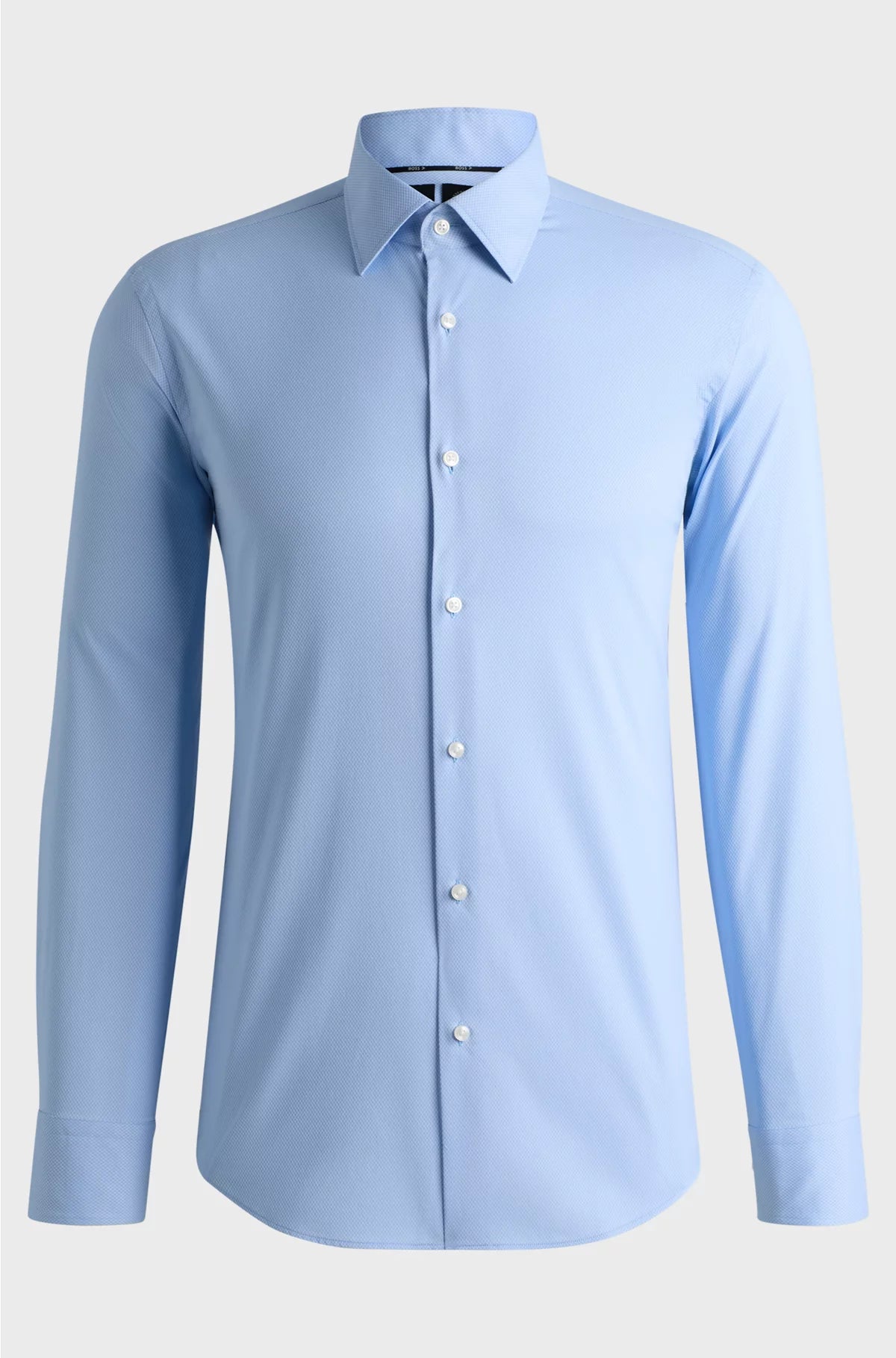 REGULAR-FIT SHIRT IN STRUCTURED STRETCH FABRIC