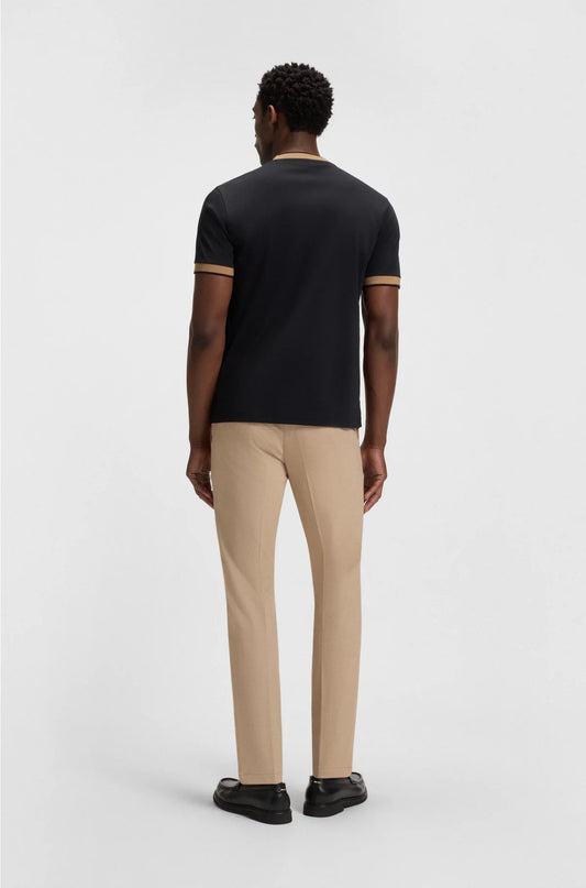 SLIM-FIT TROUSERS IN MELANGE STRETCH FABRIC