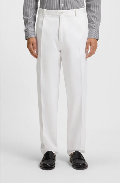 RELAXED-FIT TROUSERS IN COTTON TWILL
