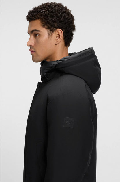 WATER-REPELLENT JACKET WITH CONTRASTING INSERT
