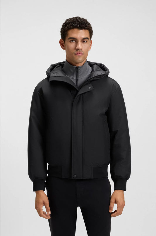 WATER-REPELLENT JACKET WITH CONTRASTING INSERT