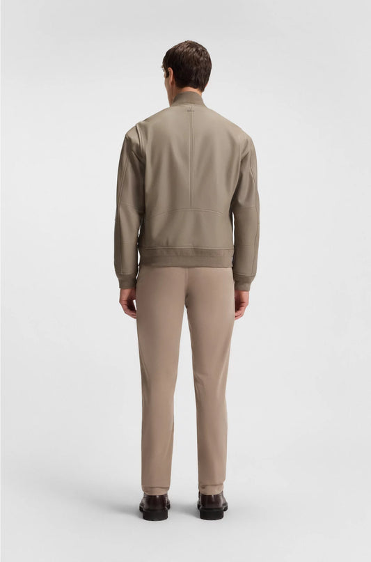 REGULAR-FIT JACKET IN TEXTURED LEATHER
