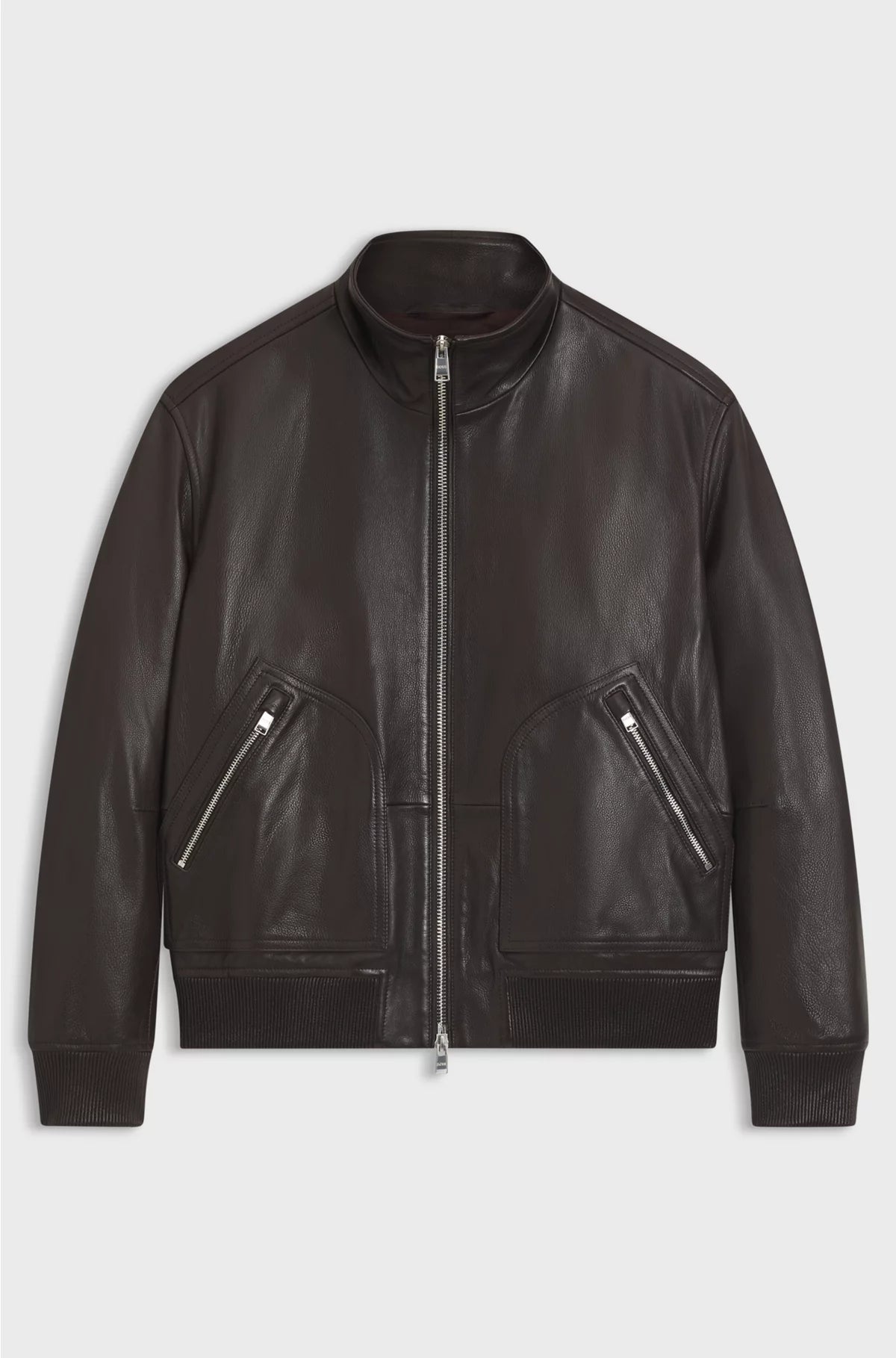 NAPPA-LEATHER JACKET WITH TWO-WAY ZIP
