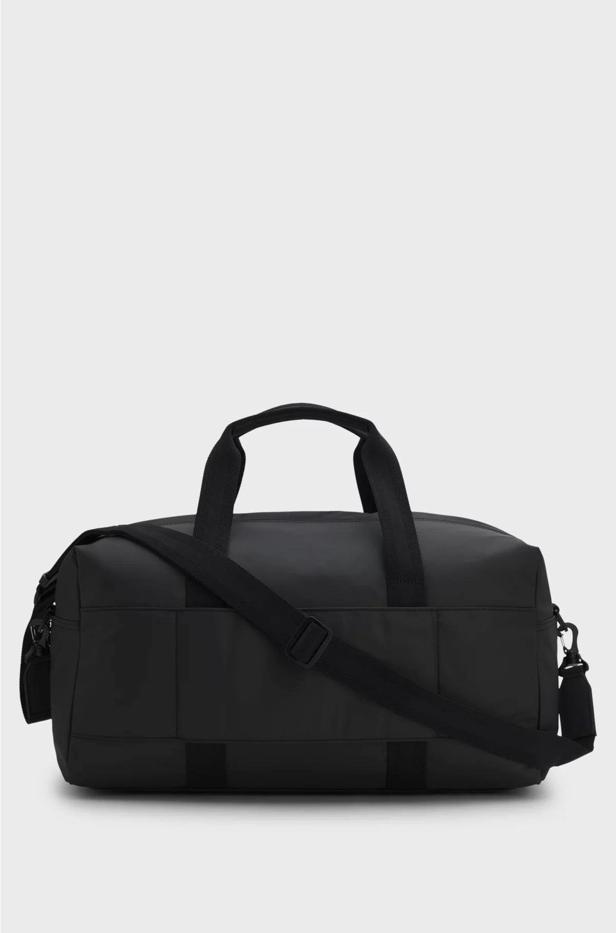 COATED-FABRIC HOLDALL WITH LOGO PATCH